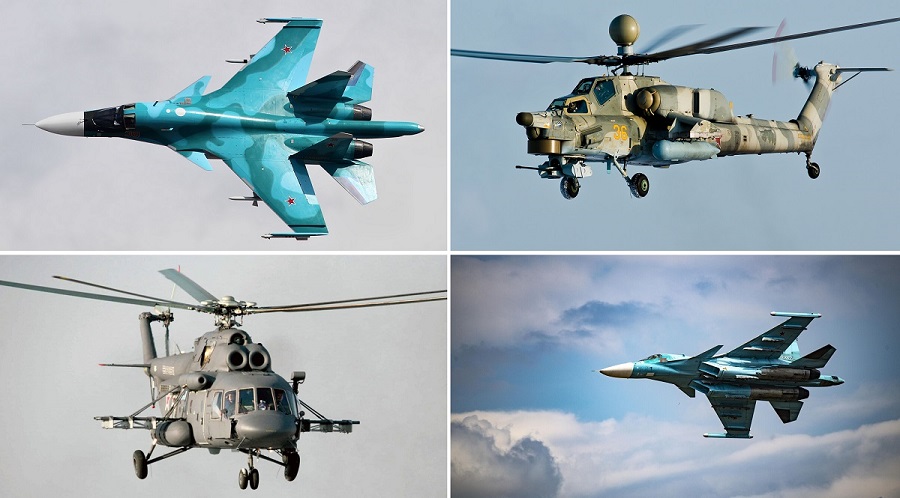 Dos helicópteros rusos Mi-8 y un cazabombardero Su-34 se estrellan en una región del oeste de Rusia