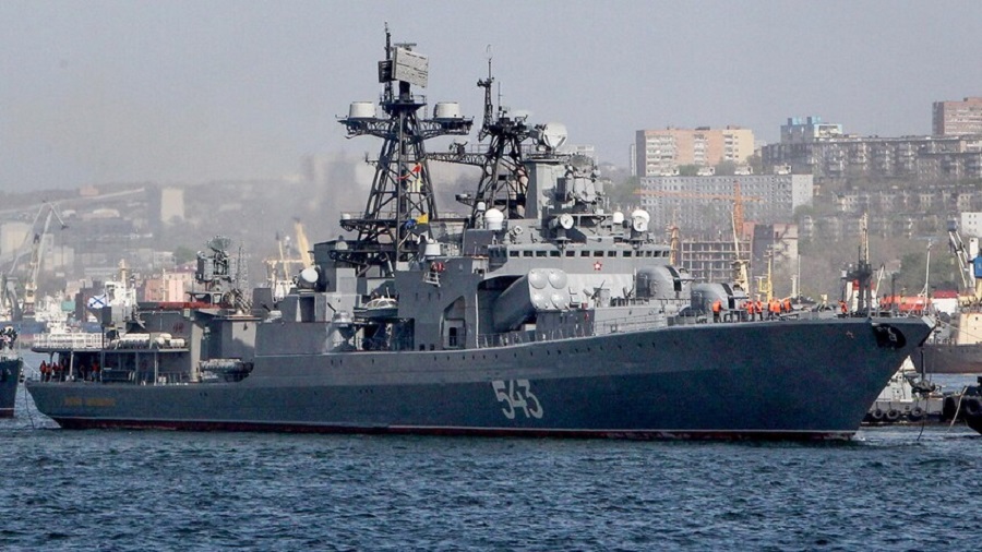 La fragata rusa Márshal Sháposhnikov expulsa un submarino de EE UU