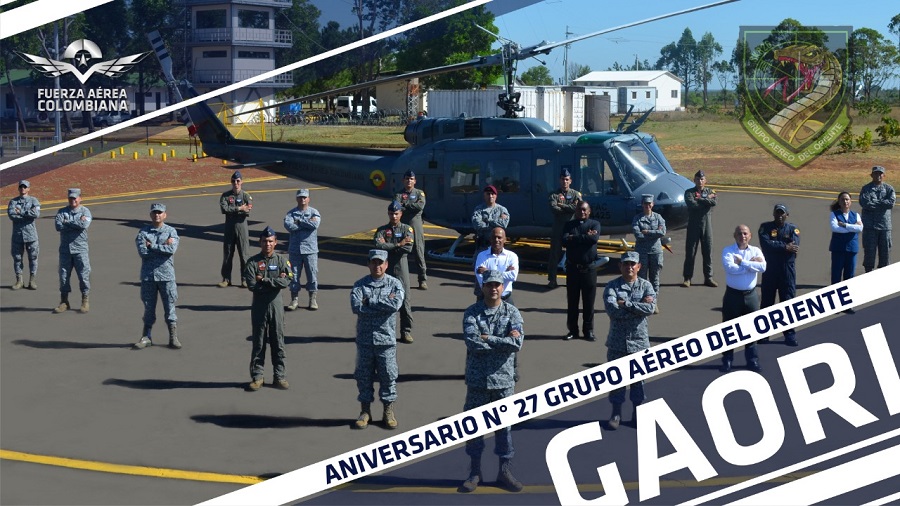 El oriente colombiano conmemora 27 años de seguridad con su Fuerza Aérea.